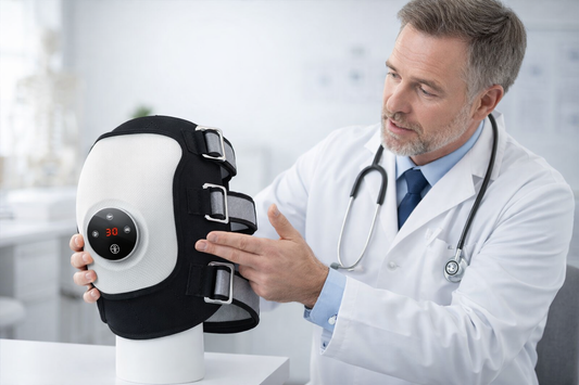 Experience Ultimate Comfort with Our Heat & Vibration Knee Relief Device for Pain & Stiff Joints